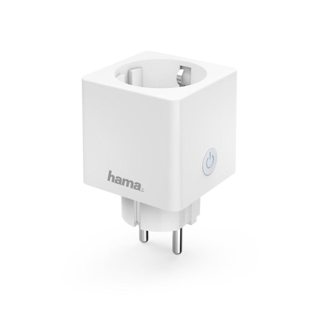 Hama wi-fi stopcontact mini smartplug - 16a - 3680w - meten van energieverbruik - wlan smart stopcontact - smart solution app en spraakbesturing - compatibel met apple home, alexa, google assistent - wit