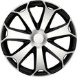 Carpoint wieldoppenset mega 15 inch zwart zilver 4 stuks