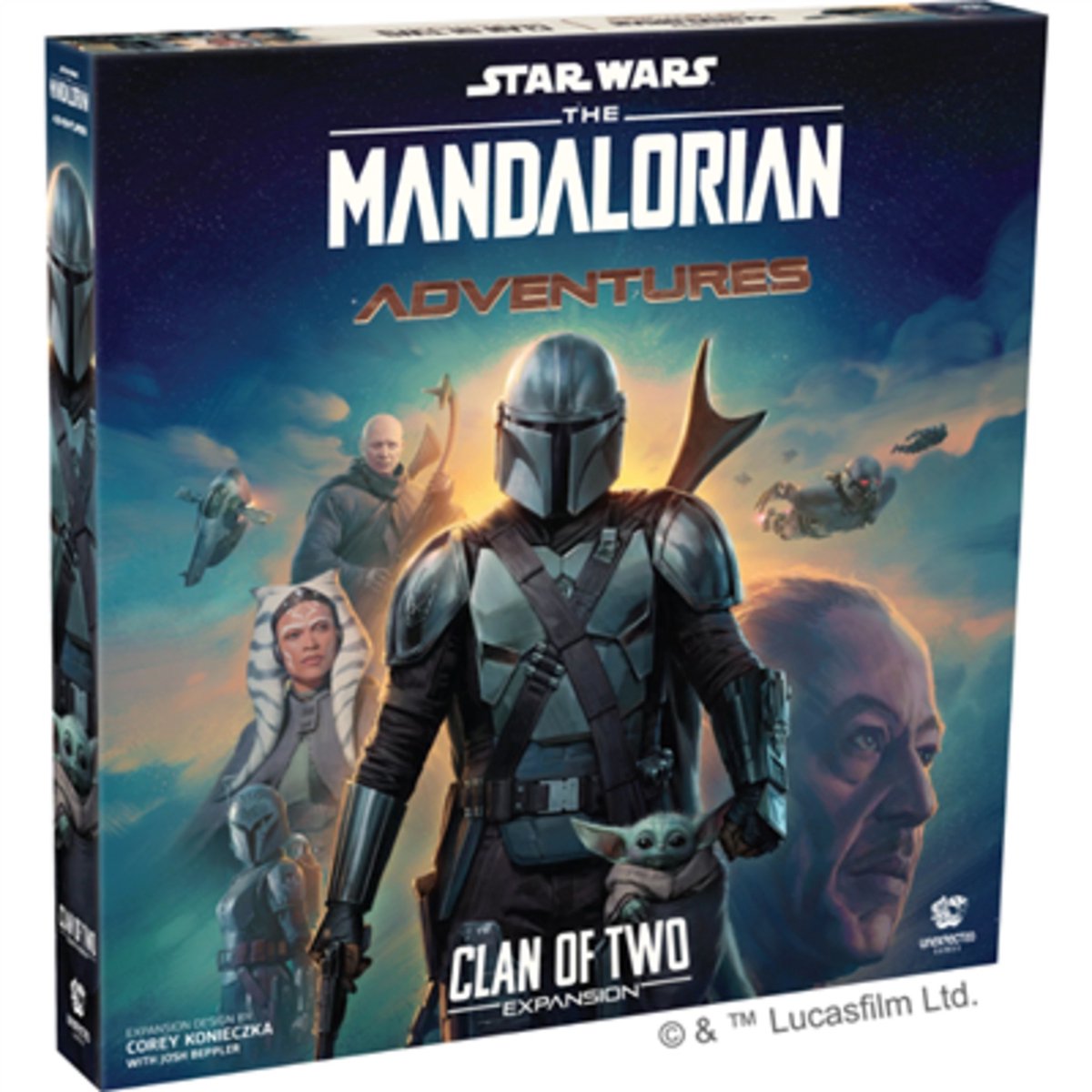 Asmodee star wars bordspel mandalorian adventures clan of two uitbreiding.