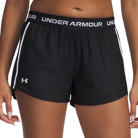Under armour tech play up shorts-blk dames sportbroek - zwart - wit