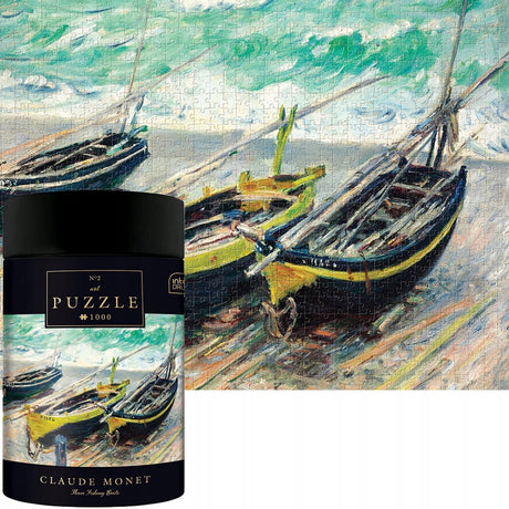 Geronimo games puzzle - 1000 stukjes - interdruk puzzel 1000 stukjes - monet: drie vissersboten -