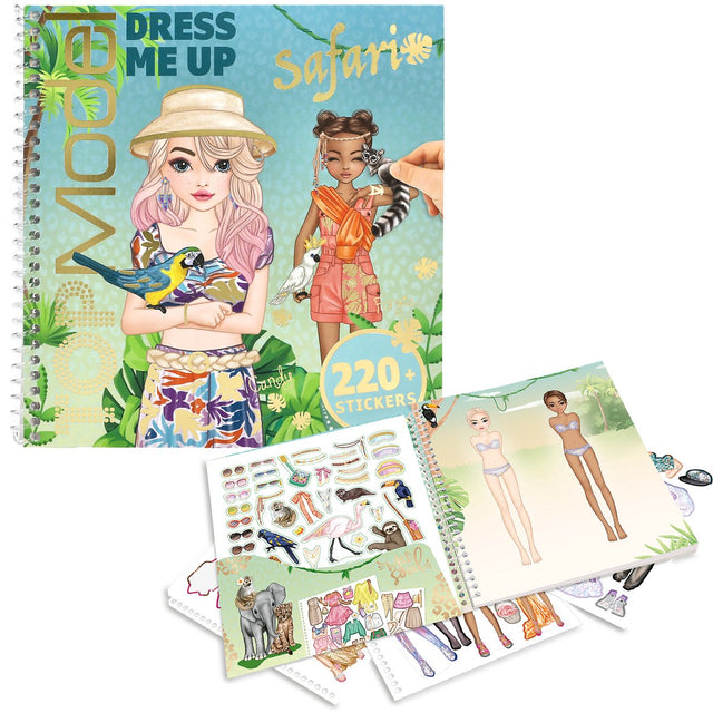 Depesche - topmodel dress me up safari stickerboek