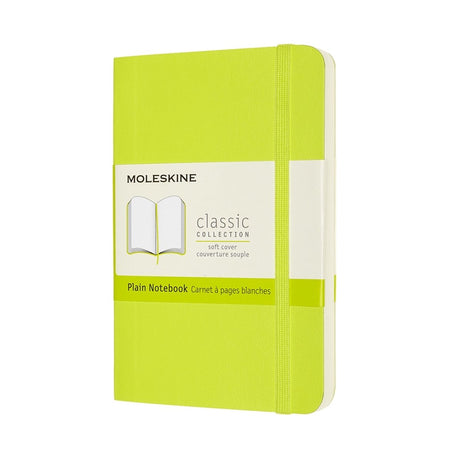 Moleskine classic notitieboek - pocket - softcover - blanco - citroen groen