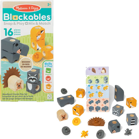 Melissa doug - blockables™ bosvrienden – 360° bouwen