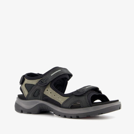 Ecco onroads leren dames sandalen zwart groen - maat 41