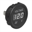 Proplus digitale inbouw voltmeter 6-30v – voor 12v en 24v installaties – geschikt voor inbouwframe 450448 – zwart