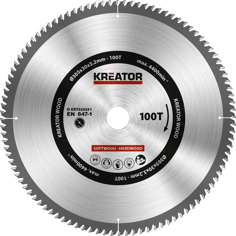 Kreator krt020431 zaagblad hout - 305mm100t