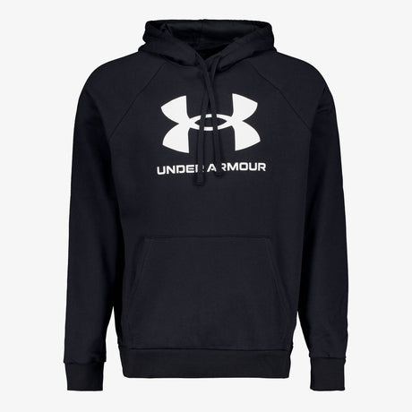 Under armour ua rival fleece logo hd-blk heren sporttrui - zwart - wit