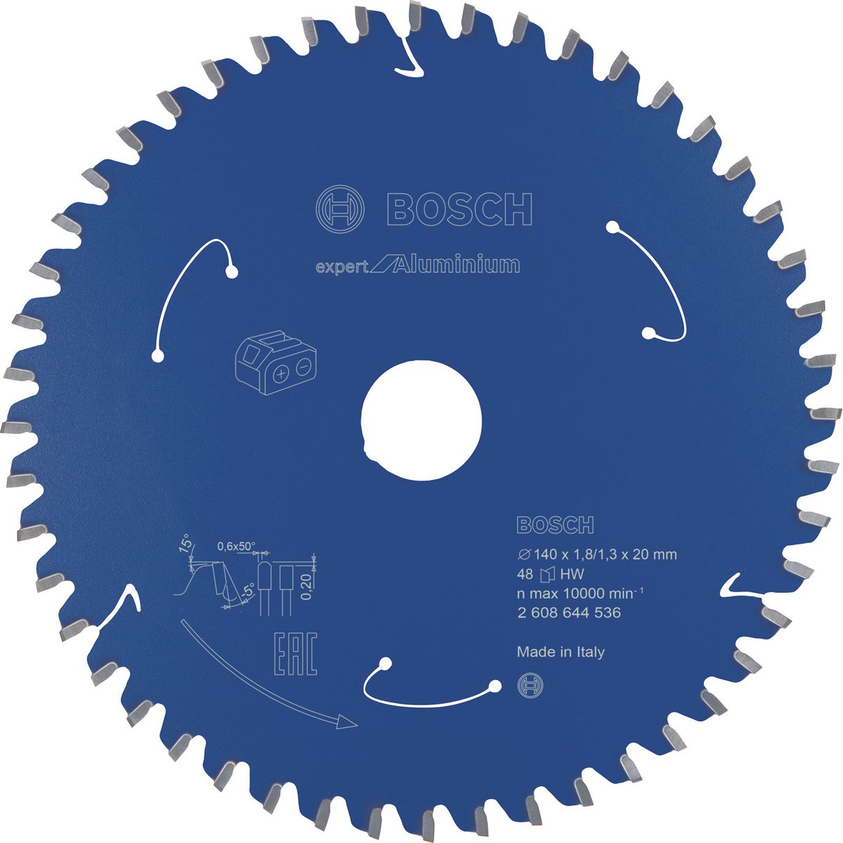 Bosch cirkelzaagblad expert voor aluminium voor accu-handcirkelza...