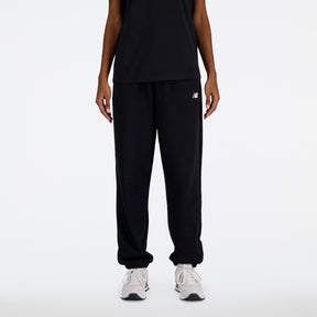 New balance sport essentials french terry dames broek - black