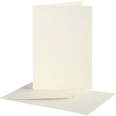 Creativ company kaarten enveloppen 15x10,5 cm off-white 10 stuks
