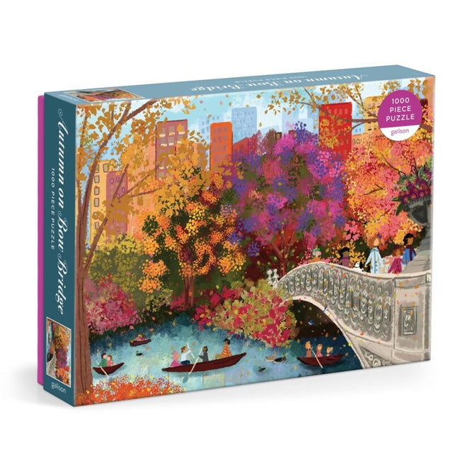 Joy laforme autumn on bow bridge 1000 piece puzzle