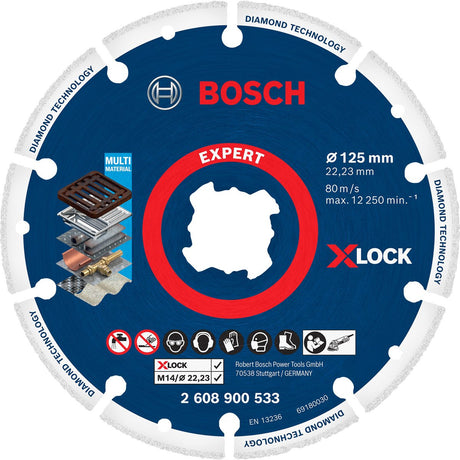 Bosch diamantschijf x-lock expert voor metaal 125x22,23mm - 2608900533