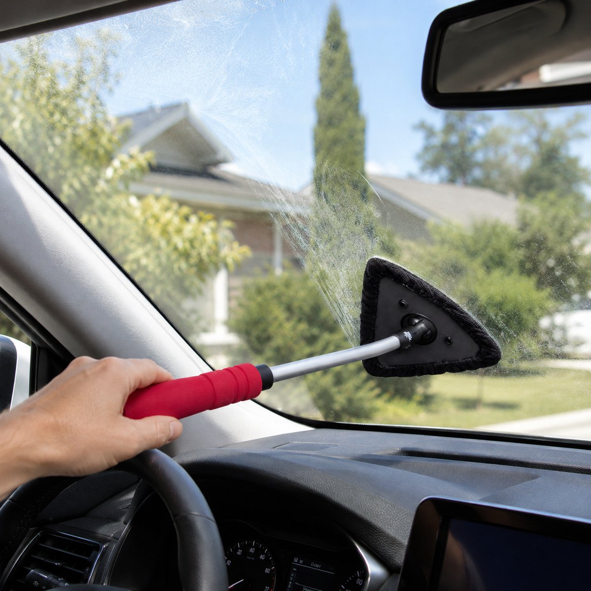 Dirt devil techtronic cordless - auto ijskrabber - glas- en ruitenreiniger - 3 in 1 - zwart rood