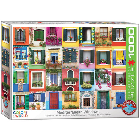Eurographics - mediterrane ramen [mediteranean windows] - 1000 stukjes 68×48cm (b×h) - legpuzzel