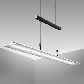 B.k.licht - hanglamp eetkamer - dimbaar - glas - hoogte verstelbaar - pendellamp - 3.000k - 1.600lm - 20w led