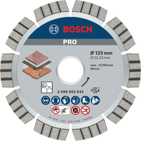Bosch - diamantdoorslijpschijf best for stone 125 x 22,23 x 2,2 x 12 mm