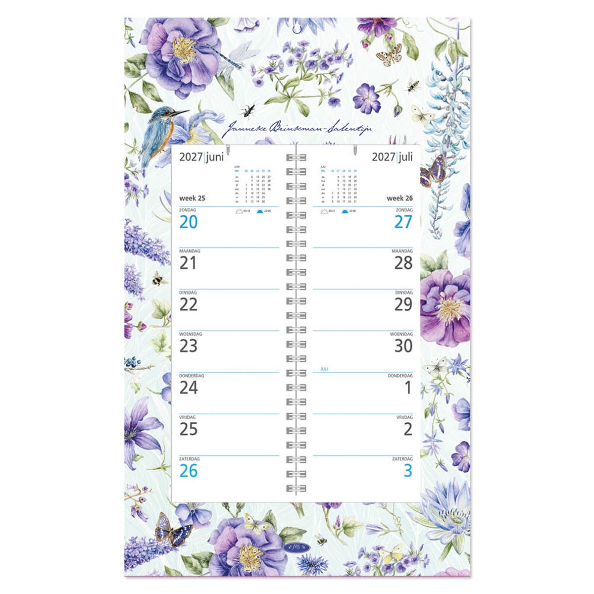 Comello janneke brinkman omlegweek (op schild) 2027 blauwe bloemen