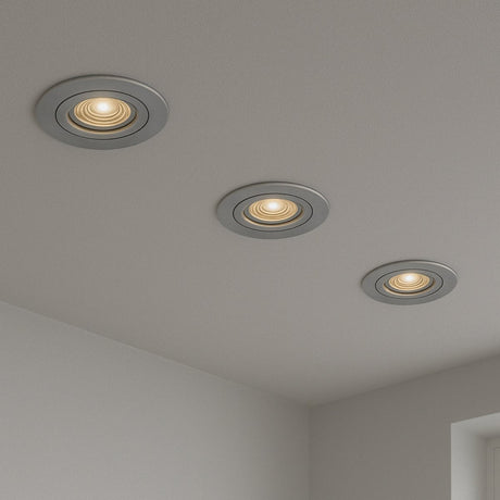 Calex smart led inbouwspots - 3 stuks - koppelbaar - slimme verlichting - dimbaar - warm wit licht - grijs