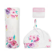 Lulujo hello world - swaddle mustje - posies
