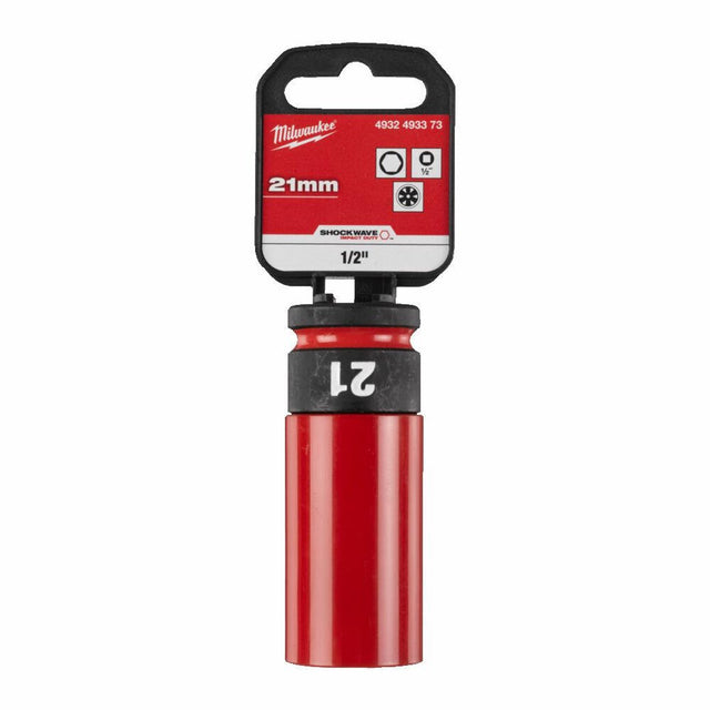 Milwaukee shockwave - auto dopsleutel - 21mm - stalen behuizing