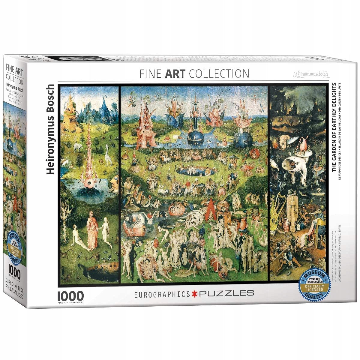 Eurographics - de tuin der lusten - hieronymus bosch - 1000 stukjes 68×48cm (b×h) - fine art legpuzzel