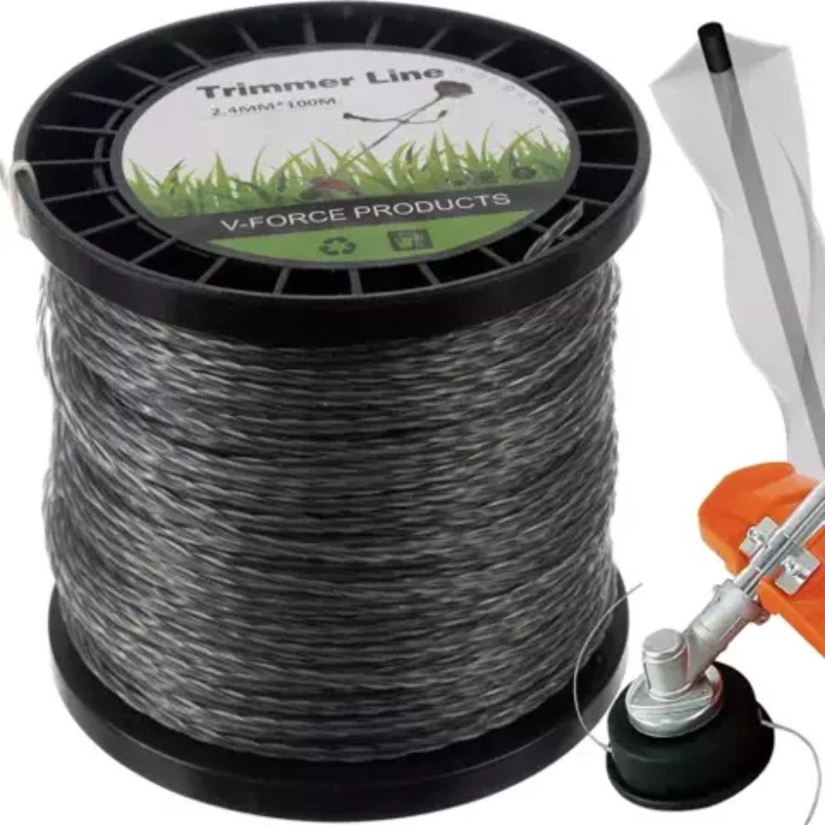 Bigstren maaidraad 2.4 mm x 100 meter - duurzaam en krachtig voor alle bosmaaiers