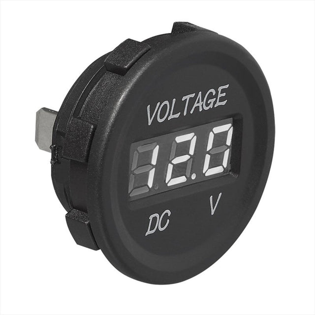 Proplus digitale inbouw voltmeter 6-30v – voor 12v en 24v installaties – geschikt voor inbouwframe 450448 – zwart