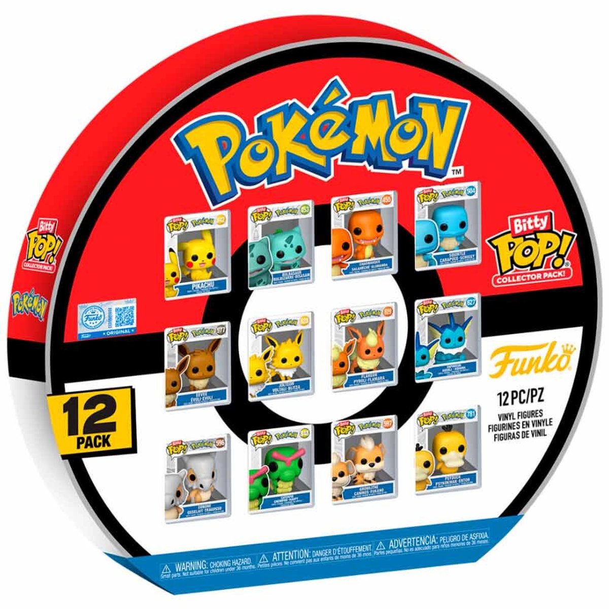 Funko pokémon pokémon (bitty pop!) vinylfiguurtjes (set van 12) unisex pop! - neutraal - standard