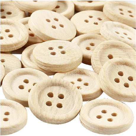 Creativ company cc houten knopen 23 mm 30 stuks