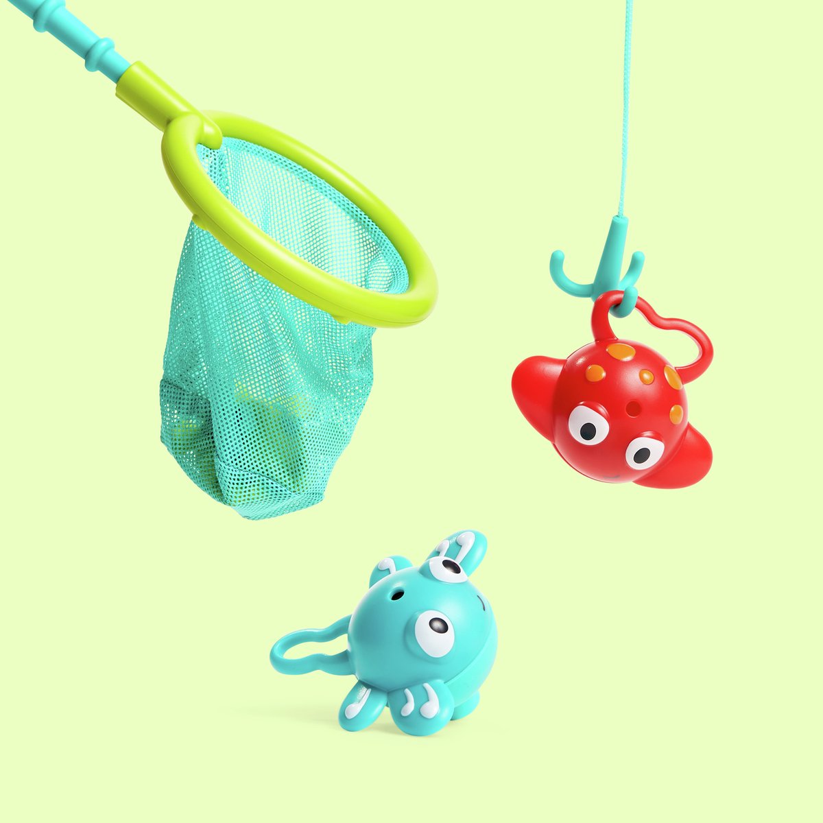 Hape badspeelgoed vissersplezier set - vangspel met hengel en net, vanaf 2 jaar