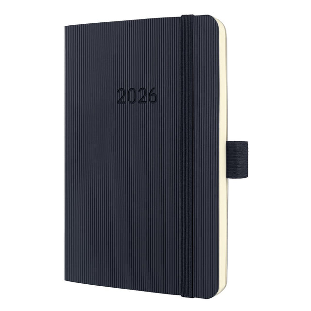 Sigel weekagenda 2026 conceptum formaat a6 met extra notitiepagina's zwart softcover
