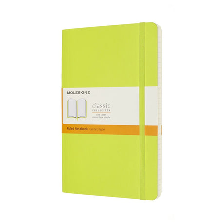 Moleskine classic notitieboek - large - softcover - gelinieerd - citroen groen