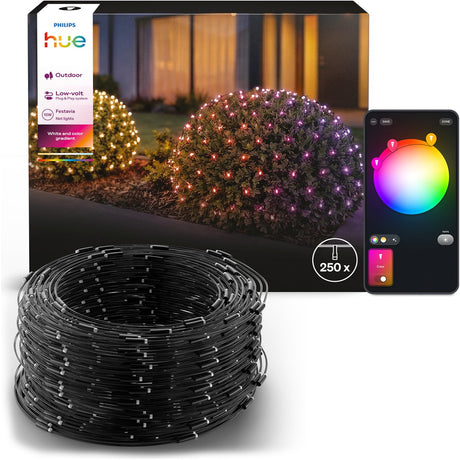 Philips hue  festavia led netverlichting, 3.45 x 1 m, aanpasbaar wit en gekleurd licht, voor binnen en buiten , slimme verlichting
