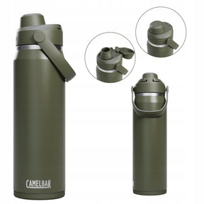 Camelbak thrive chug drinkfles - 750 ml - rvs - met draaidop - isolatie waterfles - groen