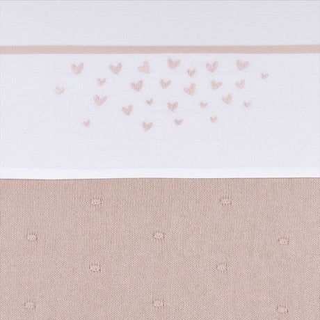Meyco baby hearts wieglaken - soft pink - 75x100cm - 0.3 tog