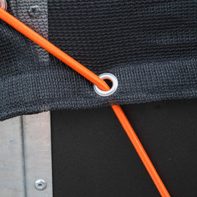 Black+decker aanhangwagennet - 2 x 3 m - rekbaar elastiek 8mm - in opbergtas - zwart
