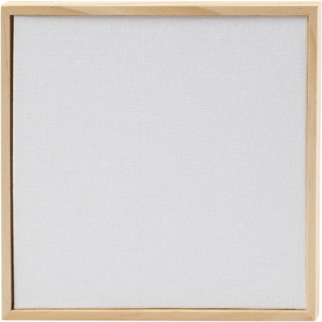 Creativ company canvas paneel met lijst 15,8x15,8 cm 280 gr wit 10 stuks