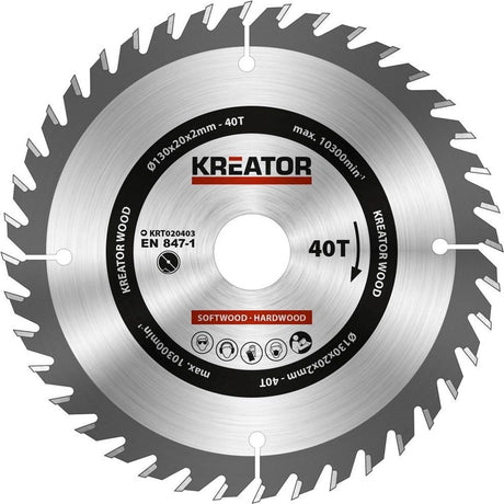 Kreator - krt020403 - cirkelzaagblad - 130mm40t