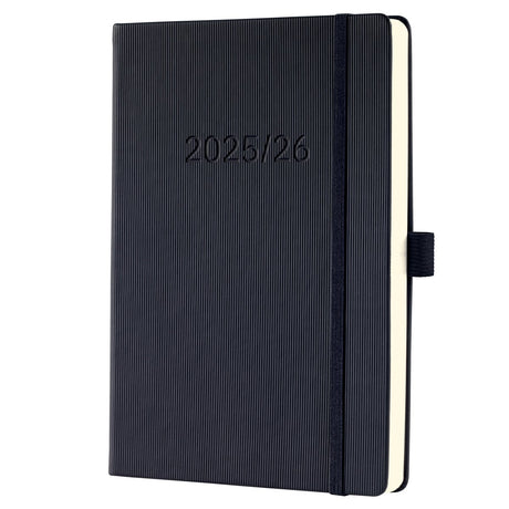 Sigel weekagenda met notitiepagina conceptum formaat a5 jaartal 2025 2026 18 maanden zwart hardcover