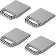 Proplus onderlegplaten - stapelbaar - met handvat - onderlegplaat caravan - set van 4 stuks - grijs