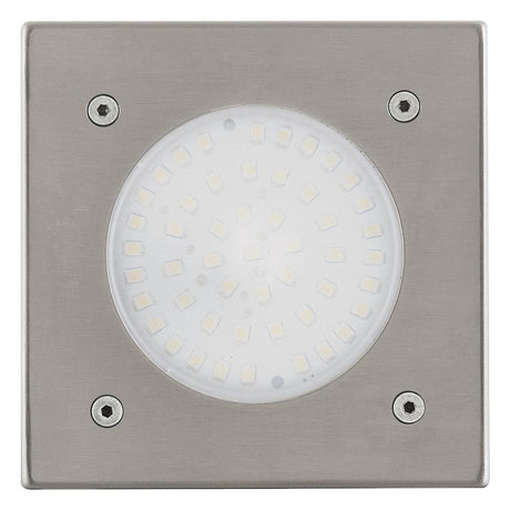 Eglo lamedo - buitenverlichting - grondinbouwlamp - 1 lichts - led - rvs - wit