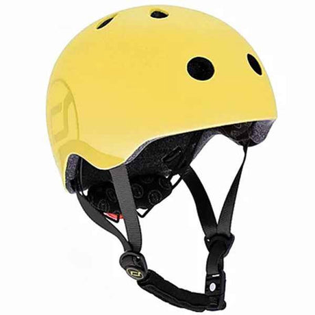 Scoot ride helmet – kinderhelm – s 51-55 cm – led achterlicht – magnetische sluiting – verstelbaar – lemon s m