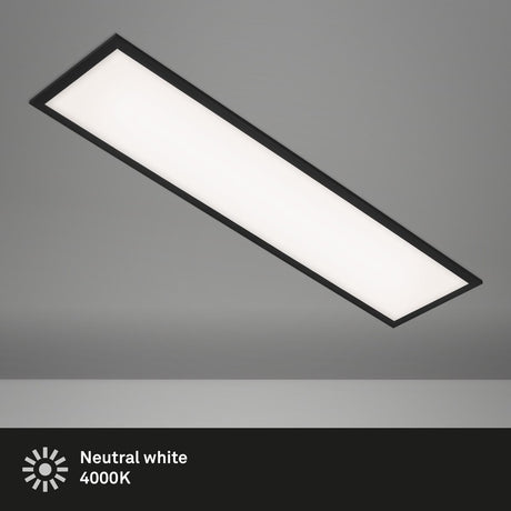 Briloner simple - led plafondlamp - plafonniere - paneel led - met neutral wit licht - 22w - 100cm - zwart