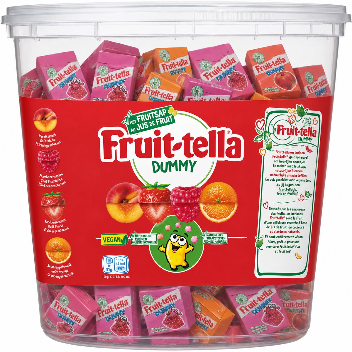 Fruit-tella fruittella dummy silo - snoep - vegan - 1x660gr