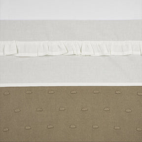 Meyco baby ruffle ledikant laken - offwhite - 100x150cm - 0.3 tog