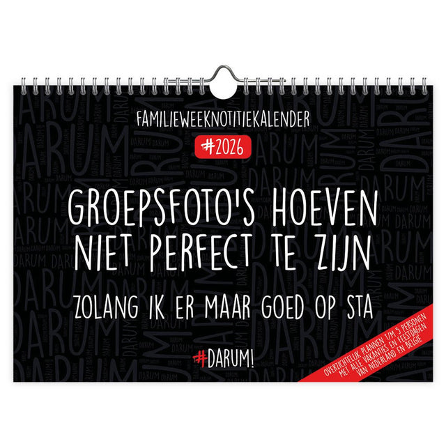 Darum familieweeknotitiekalender oblong - 2026