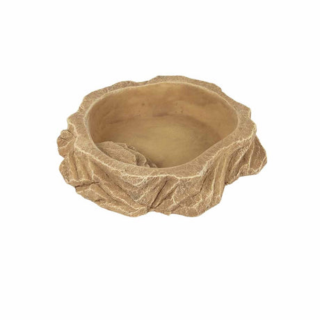 Terra della waterschaal sand - drinkbak voor reptielen in zandrots-look - maat m 16x16x3,5cm - beige m