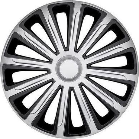 Car plus wieldoppen alaska 14 inch abs zilver zwart set van 4