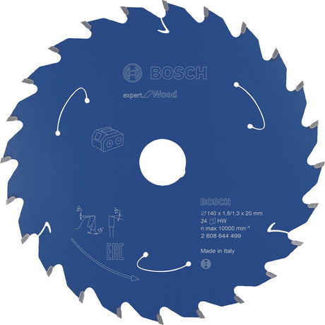 Bosch accessories 2608644499 cirkelzaagblad 140 x 20 mm aantal tanden: 24 1 stuk(s)